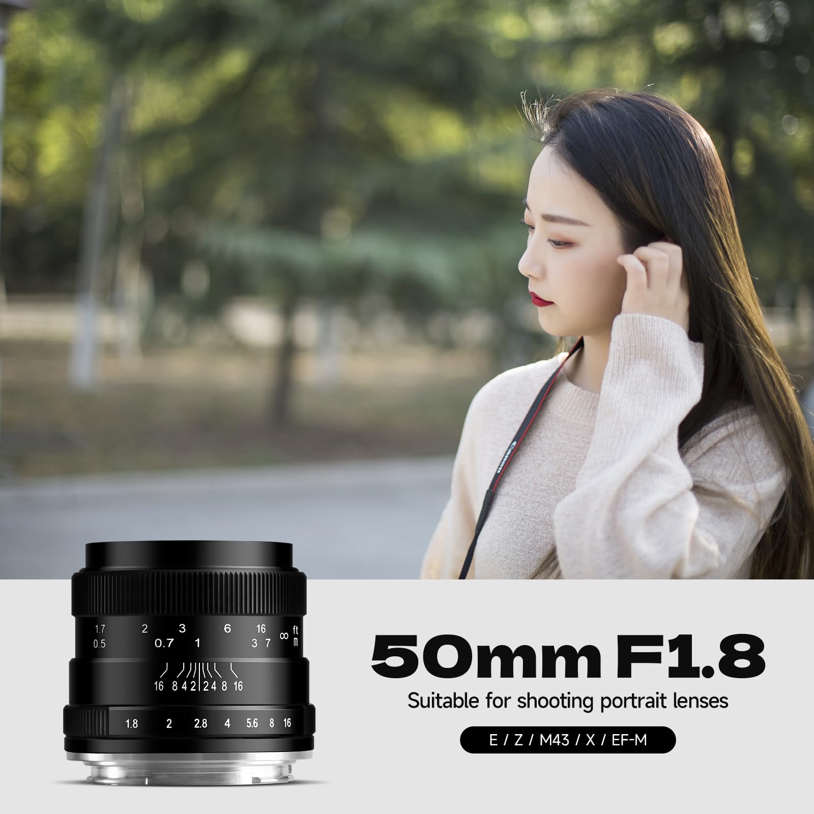 Amazon.com : Brightin Star 50mm F1.8 Manual Focus Prime Lens for